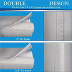 Insulated Portable Air Conditioner Exhaust Hose Extension with Snap Clips and Protective Cover
