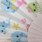 Ladies Fan With Shimmering Scale Pattern Lightweight Foldable Handheld Fan for Women