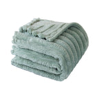 Ladies Luxury Thermal Blanket Ultra-Soft Hypoallergenic Microfiber Wave Design Cozy Warm