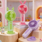 Portable Handheld Fan USB Rechargeable Compact Lightweight Small Ear Design