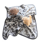 Harrow Plush Pet Lounger Mat Non-Slip Paw Print Soft Cozy Dog Cat Bed