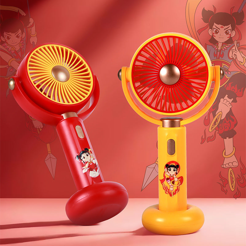 Portable Hand Fan Lightweight Plastic Comic Design Ergonomic Handle Summer Breeze