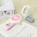 Portable Handheld Fan USB Rechargeable Cute Animal Design Compact Lightweight for Women and Kids