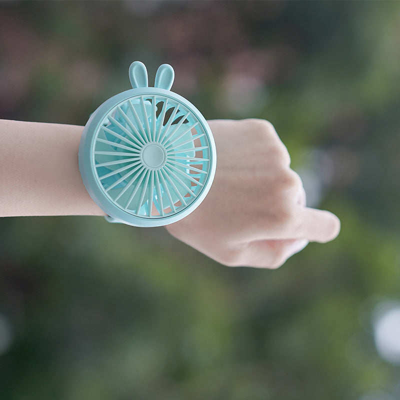 Portable Handheld Fan Lightweight Wrist-Wearable Cute Rabbit Design