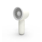 Unisex portable hand fan with closed turbine fan, quiet operation and rechargeable battery