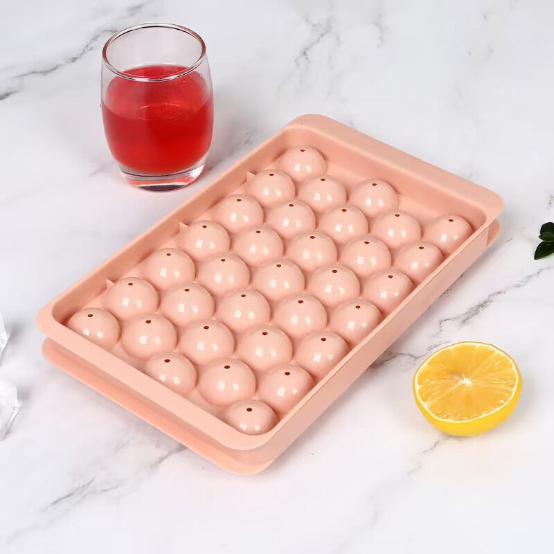 Silicone Ice Cube Tray Hemisphere Shape Flexible BPA-Free for Cocktails and Drinks