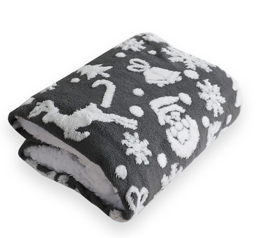 Brehn Comfort Blanket Soft Warm Cozy Red White Festive Snowflake Pattern