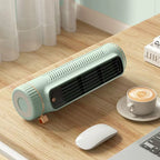 Rechargeable Vertical Personal Fan Slim Magnetic Base USB Portable Quiet