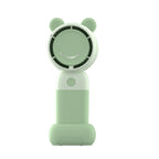 Portable Handheld Fan USB Rechargeable Cute Bear Design Lightweight Compact