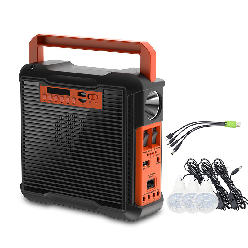Harrow Portable Solar Power Generator High Capacity USB AC Outputs Lightweight with LED Lighting
