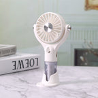 Portable Handheld Fan with Integrated Misting Function Adjustable Speed Settings
