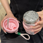 Women’s BPA-Free Plastic Water Bottle with Non-Slip Grip and Carry Loop Multifunctional Hydration Bottle