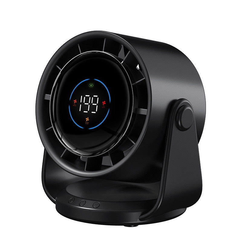 Digital Air Circulator Fan Portable Rechargeable Quiet Operation Touch Screen
