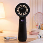 Portable Mini Fan with Digital Speed Display USB Rechargeable Quiet Personal Cooler