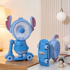 Ladies Table Fan USB-Powered Compact Animal Design Adjustable Airflow Desk Fan