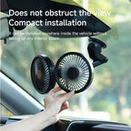 Women's Dual Fan With Digital LCD Control Adjustable Quiet Portable Cooling