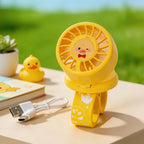 Portable Handheld Fan with Cute Chicken Design USB Rechargeable Wristband Cooler