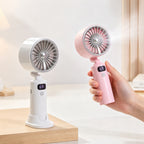 Portable USB Desk Fan with Digital Speed Display Compact Adjustable Tilt Cooling Fan