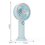 Women's Handheld Fan Ergonomic Design Three Speed Settings Compact Quiet Operation