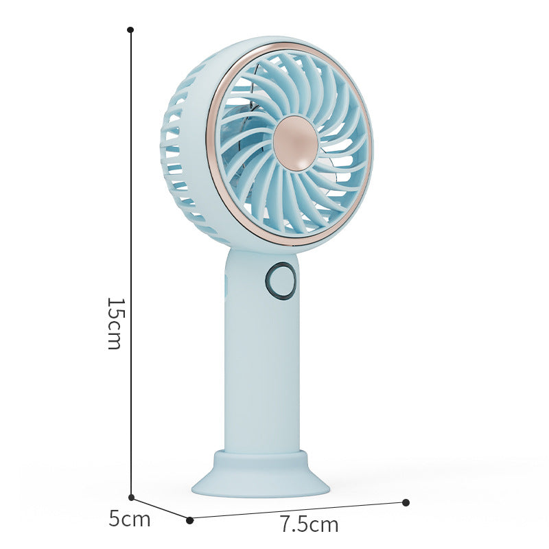 Women's Handheld Fan Ergonomic Design Three Speed Settings Compact Quiet Operation
