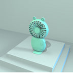 Portable Desktop Fan USB Rechargeable Quiet Operation Compact Cute Design