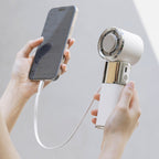 Portable USB Fan Rechargeable with LCD Display Compact Lightweight Personal Cooling