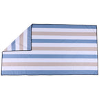 Brehn Picnic Blanket Water-Resistant Striped Outdoor Blanket with Carrying Bag