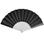 Women’s Elegant Glitter Fan Lightweight Handcrafted Cooling Accessory for Weddings and Parties
