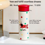 Women’s Insulated Coffee Thermos Lightweight Leak-Proof Travel Mug with Playful Design