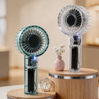 Portable USB Handheld Fan with Ergonomic Grip Lightweight Compact Personal Cooling Fan