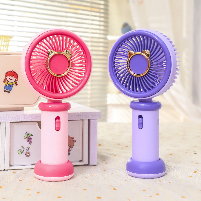 Portable Handheld Fan for Women Cute Animal Design USB Rechargeable Lightweight Quiet Operation