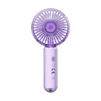 Portable Handheld Fan USB Rechargeable Ergonomic Design 3-Speed Compact Size for Women