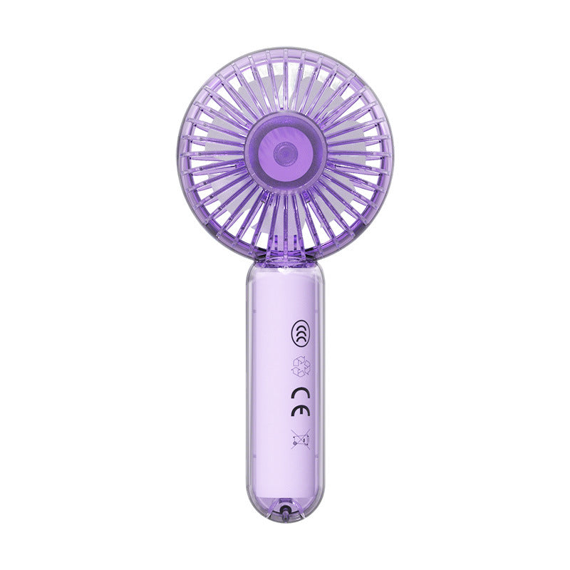 Portable Handheld Fan USB Rechargeable Ergonomic Design 3-Speed Compact Size for Women