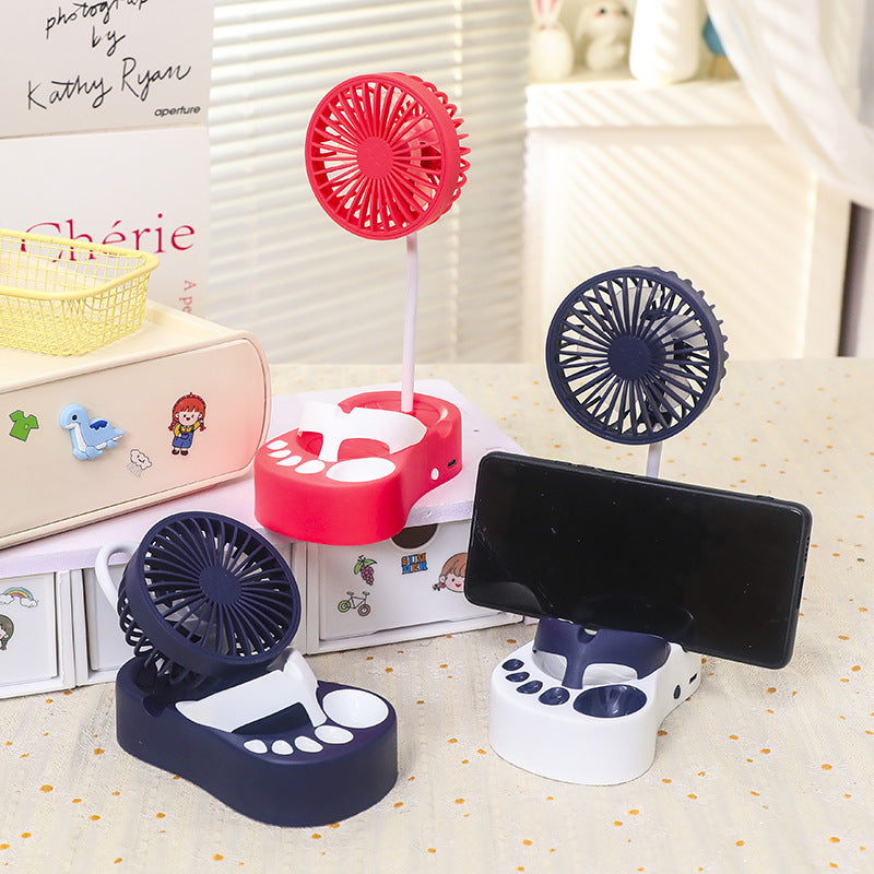 Portable Battery Fan with Flexible Holder USB Rechargeable Compact Lightweight for Women