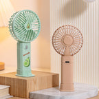 Portable USB Desk Fan With Built-In Battery Rechargeable Quiet Small Adjustable Blades