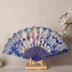 Ladies Hand Fan Elegant Floral Pattern Lightweight Portable Accessory