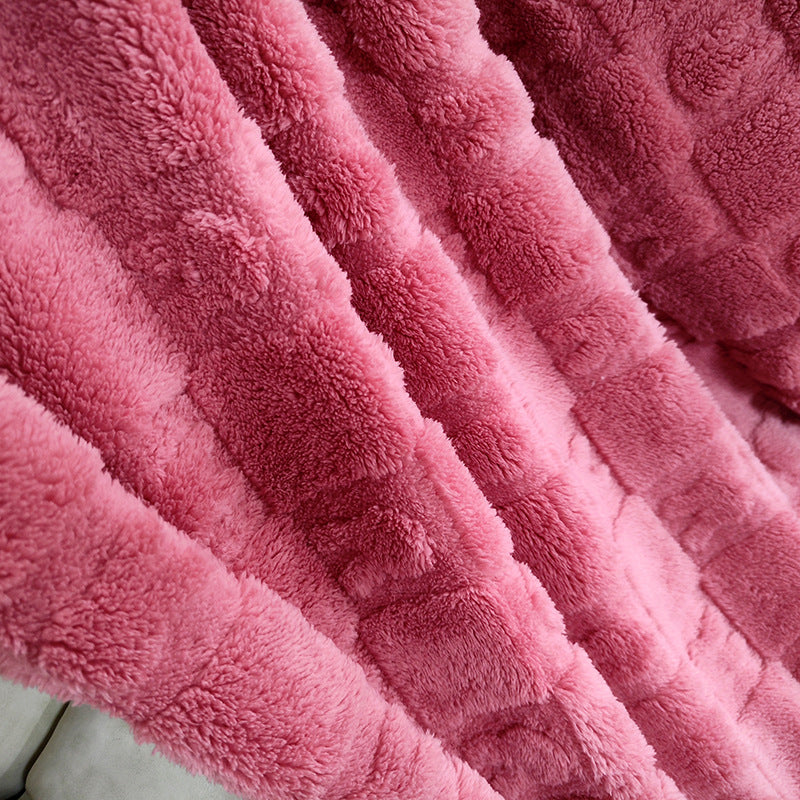 Brehn Women's Cozy Microfiber Blanket Thick Warm Quick Change Plaid Pattern