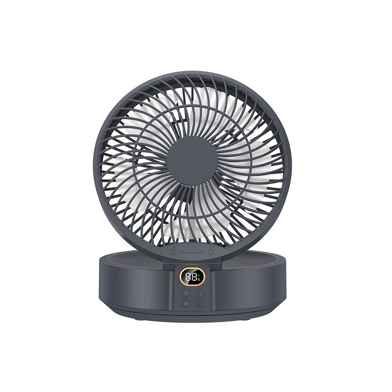 Portable Rechargeable Desk Fan Compact Lightweight Adjustable Speed 360-Degree Rotatable Head