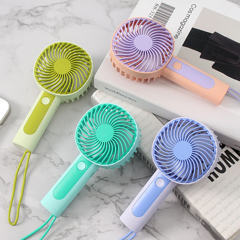 Portable Handheld Fan USB Rechargeable Ergonomic Grip Lightweight Personal Fan