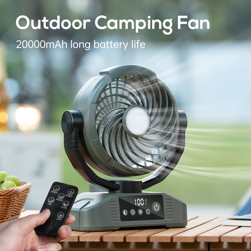Portable Multifunction Personal Fan with LED Display and Adjustable Tilt, Quiet Energy-Efficient Table Fan for Home and Office