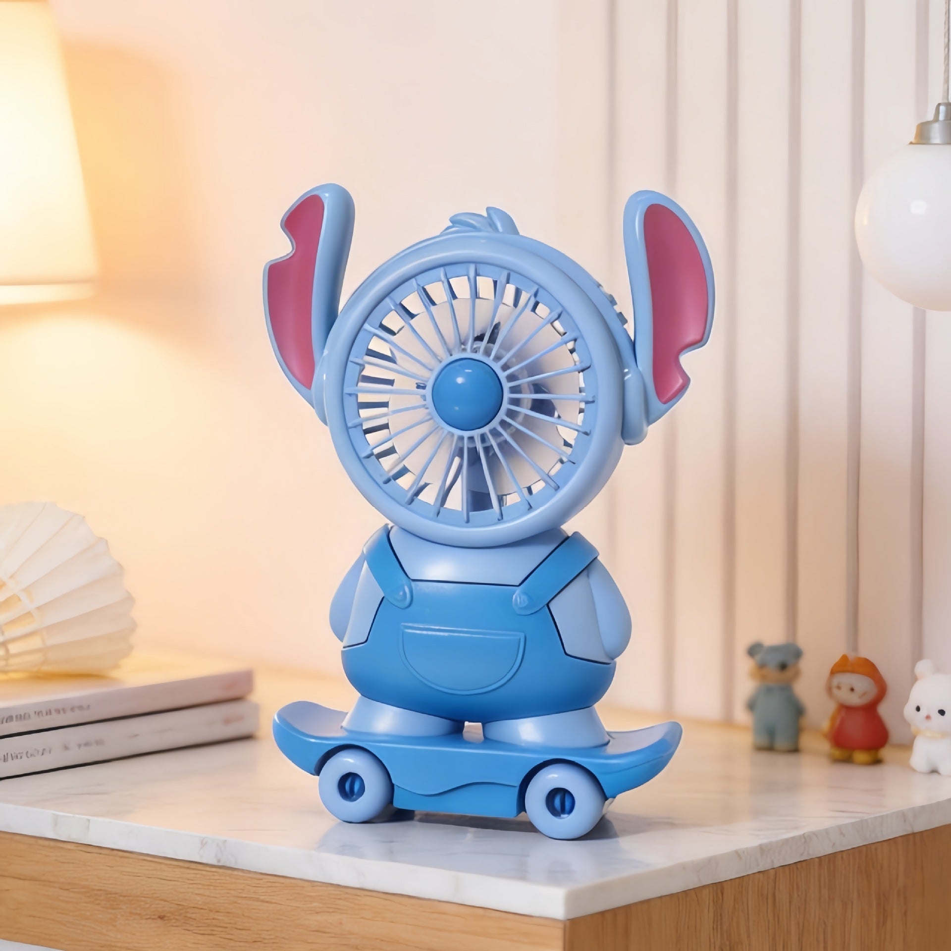 Ladies Table Fan USB-Powered Compact Animal Design Adjustable Airflow Desk Fan