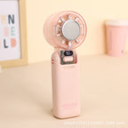 Rechargeable Handheld Fan with Ice Cooling Function Portable Digital Display