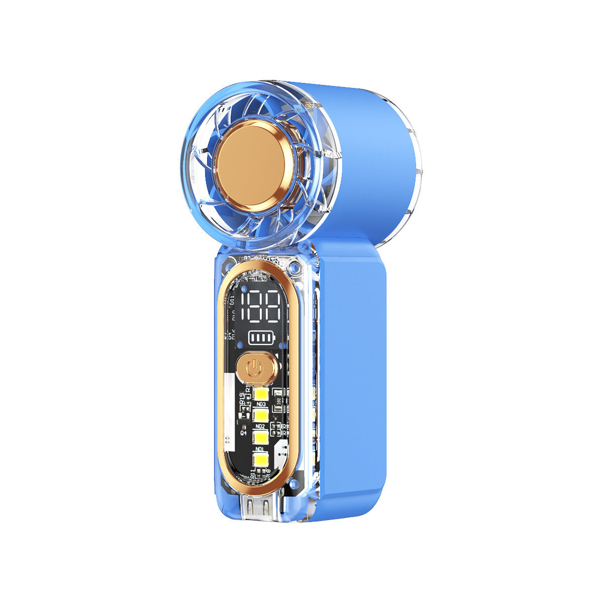 Portable High-Performance Fan with LED Display Lightweight Rechargeable