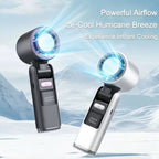 Rechargeable Portable Bladeless Mini Fan Foldable Head USB-C Travel Desk Cooler