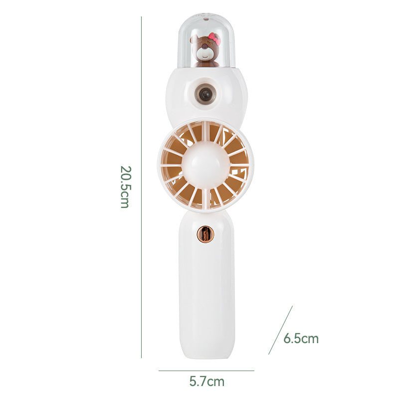 Women's Portable Hand Fan with Misting Function Ergonomic Compact Design