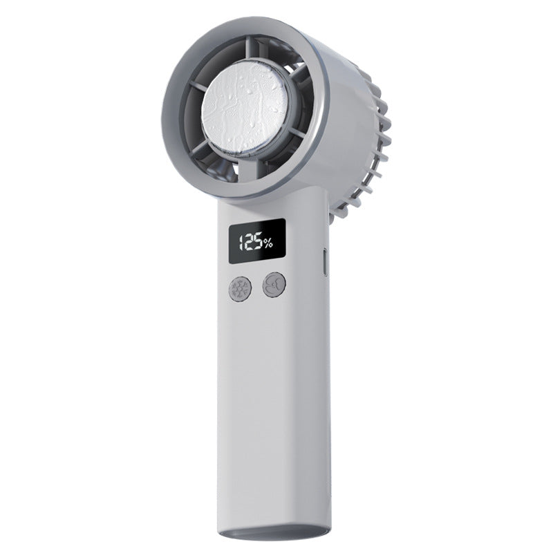 Portable Mini Fan Rechargeable Battery Compact Lightweight with LCD Display