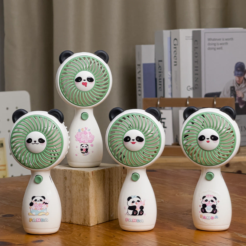 Portable Mini Fan Lightweight USB Rechargeable Panda Design Personal Handheld Fan