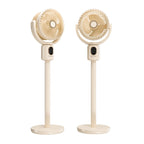 Height Adjustable Stand Fan with 8000mAh Battery, 4 Speeds, Swing, Timer, and Night Light