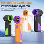 Harrow Portable Mini Fan with LED Temperature Display Lightweight Rechargeable