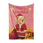 Brehn Women's Christmas Blanket Soft Microfiber Festive Santa Snowflake Design Cozy Throw